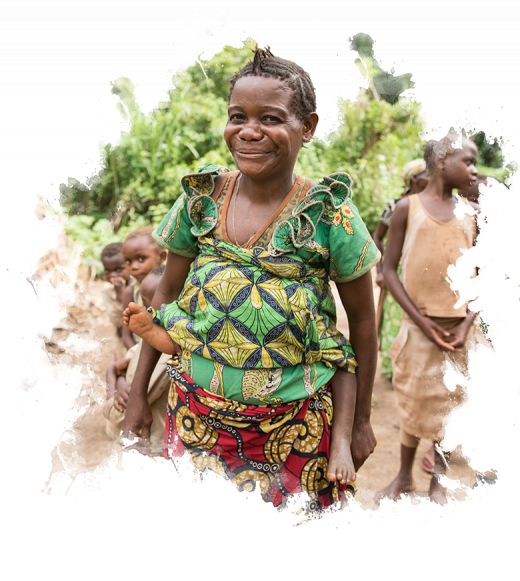 Lachende vrouw Congo